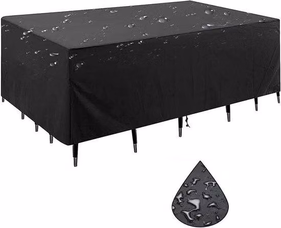 Sedia da giardino - Sedia da terrazza - Panchina - Trattata - Doppio perno - Resistente - 245 x 165 x 100 cm - Nero