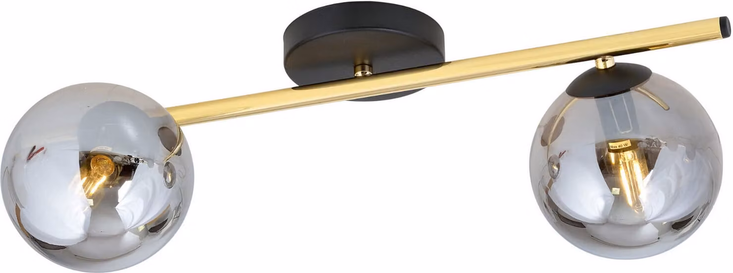 Lampada da soffitto Emibig 2xE14 10W SPLENDI con 2 paralumi color grafite 1246/2