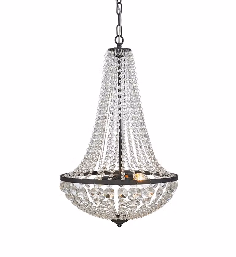 GRÄNSÖ lampada a sospensione in cristallo nero 2 luci