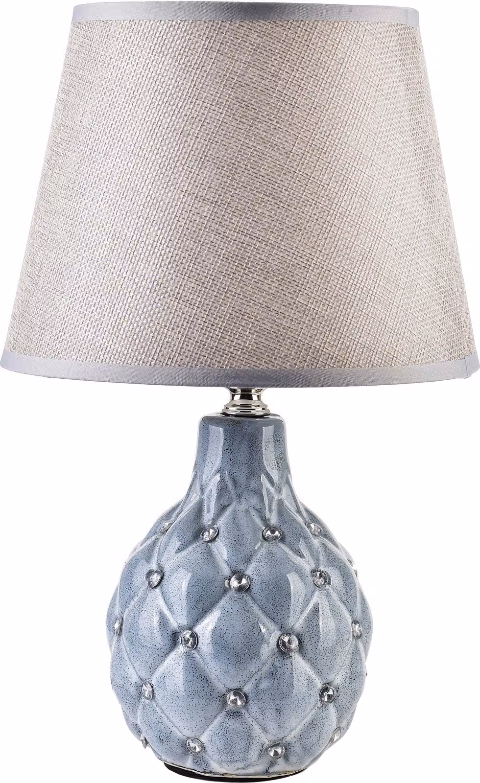 Lampada da tavolo in Vetroceramica Mondex LETI PEARL 10,5x10,5x30 cm blu/beige 1 pezzo