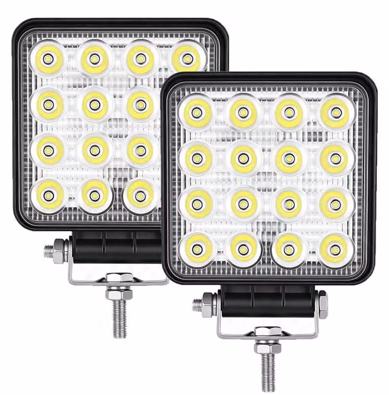 Lampada da lavoro a LED, impermeabile, con luminosità di 3400-4800 lumen, dotata di 2 fari direzionali