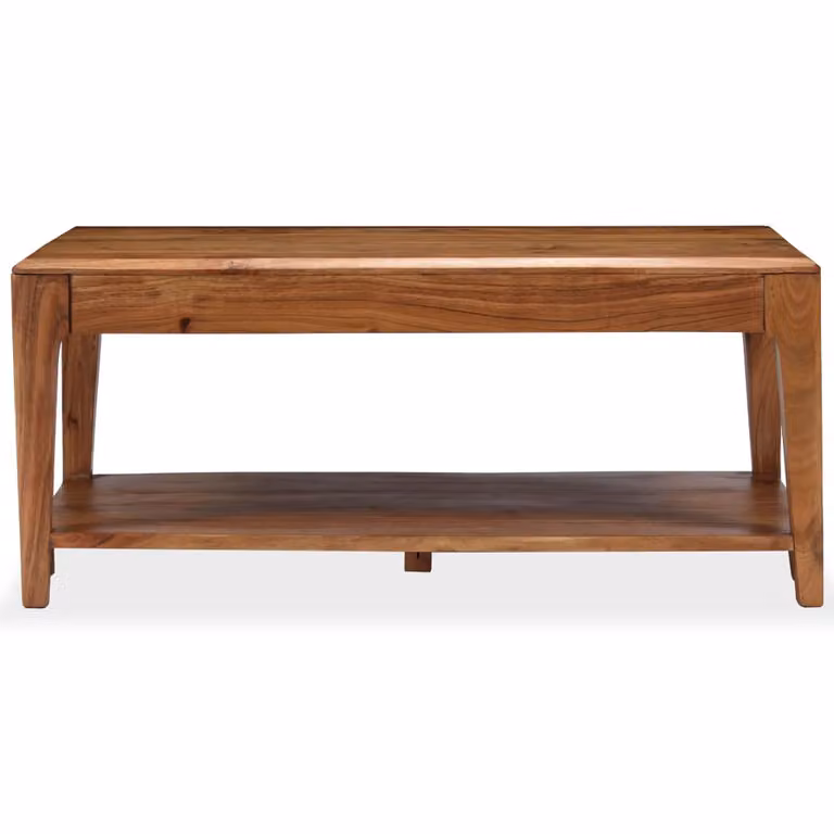 vidaXL Tavolino in legno massiccio 88x50x38 cm