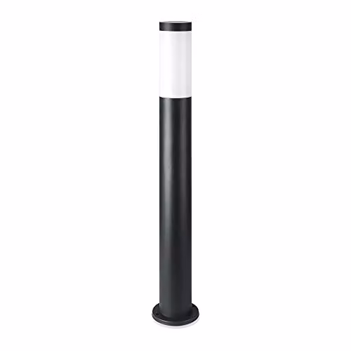 Piantana LED da Giardino 80cm con Portalampada E27 (max 60W) in Acciaio Inossidabile Nero IP44
