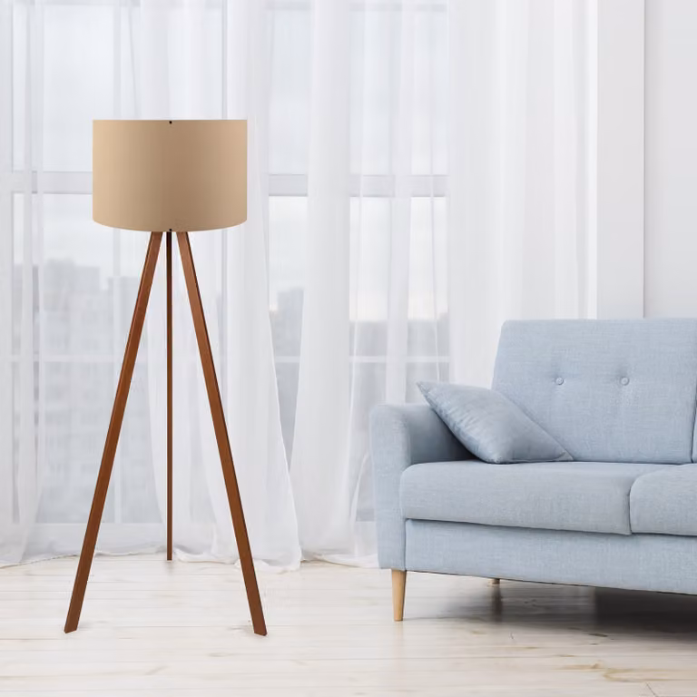Opviq, AYD-1531, Lampade da terra, Beige, MDF, 38 x 38 x 140 cm