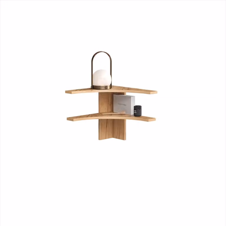 Libreria angolare da terra Livinity Tiberio Rovere sabbia 43.5 x 37 cm, Model 58755