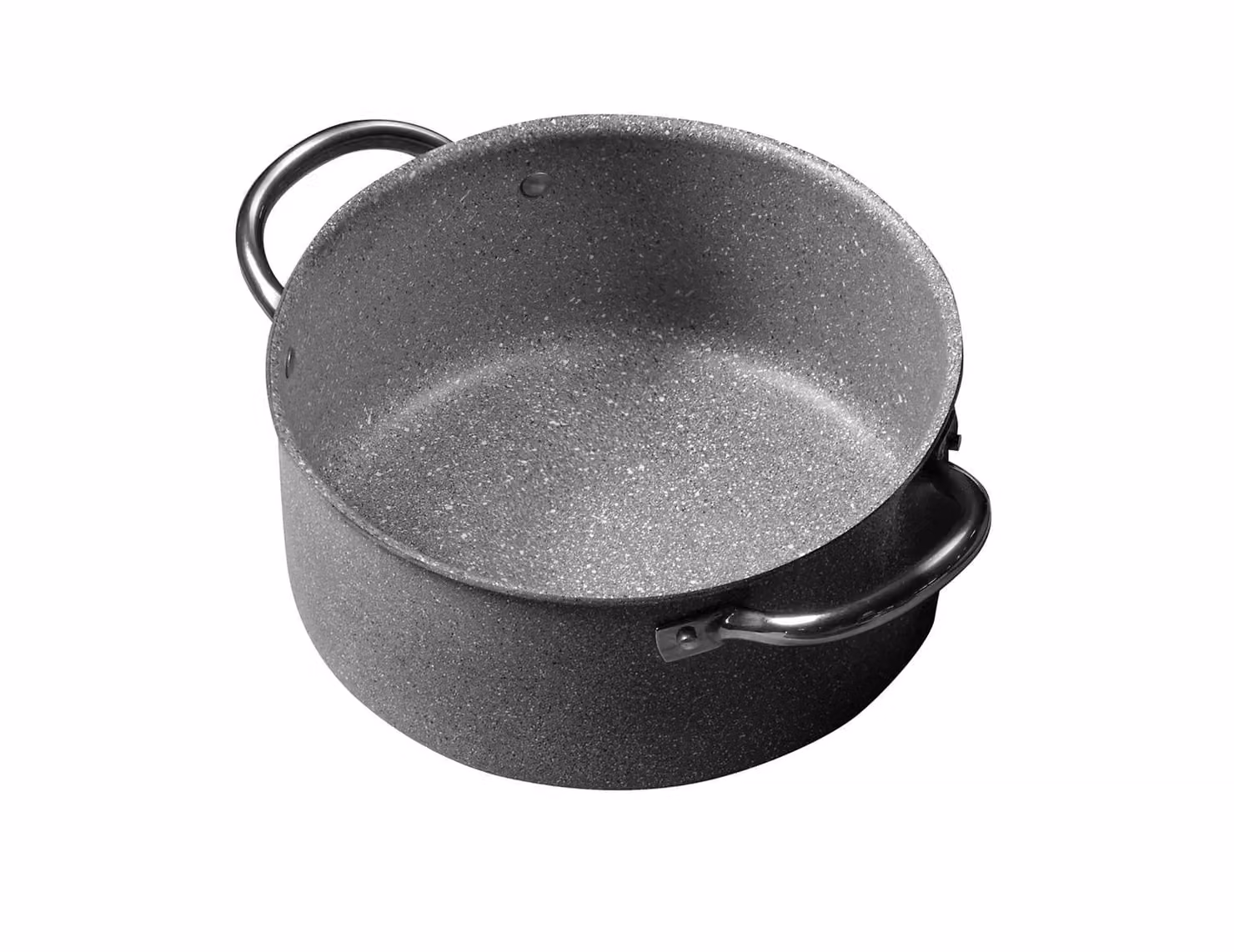 Casseruola alta in alluminio antiaderente con rivestimento effetto pietra, diam. 20cm