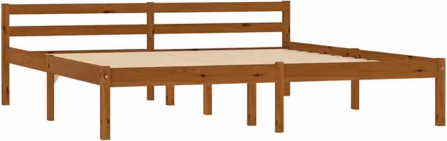 Giroletto senza Materasso-Struttura Letto Ambrato in Legno di Pino 160x200 cm 283736