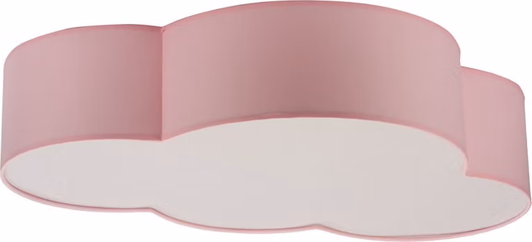 Plafone personalizzato CLOUD bianco e rosa 4xE27x40W in tessuto, dimensioni: 13x45x62 cm, IP20, TK-Lighting