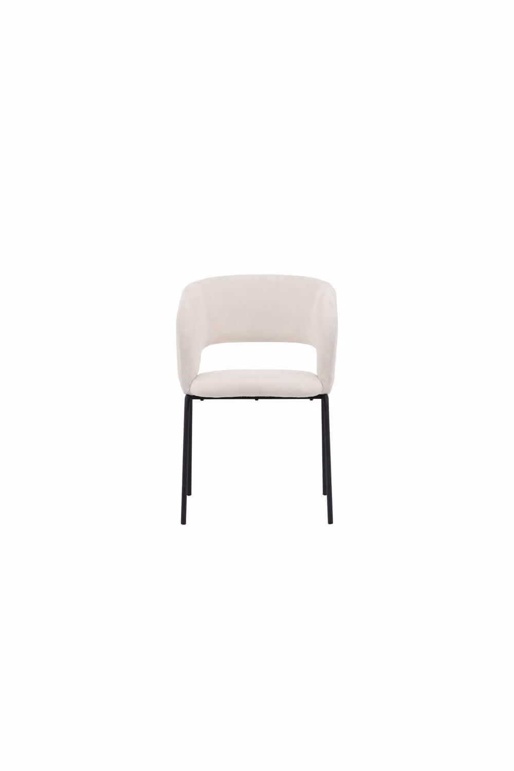 Sedia da pranzo con braccioli, bianco sporco.