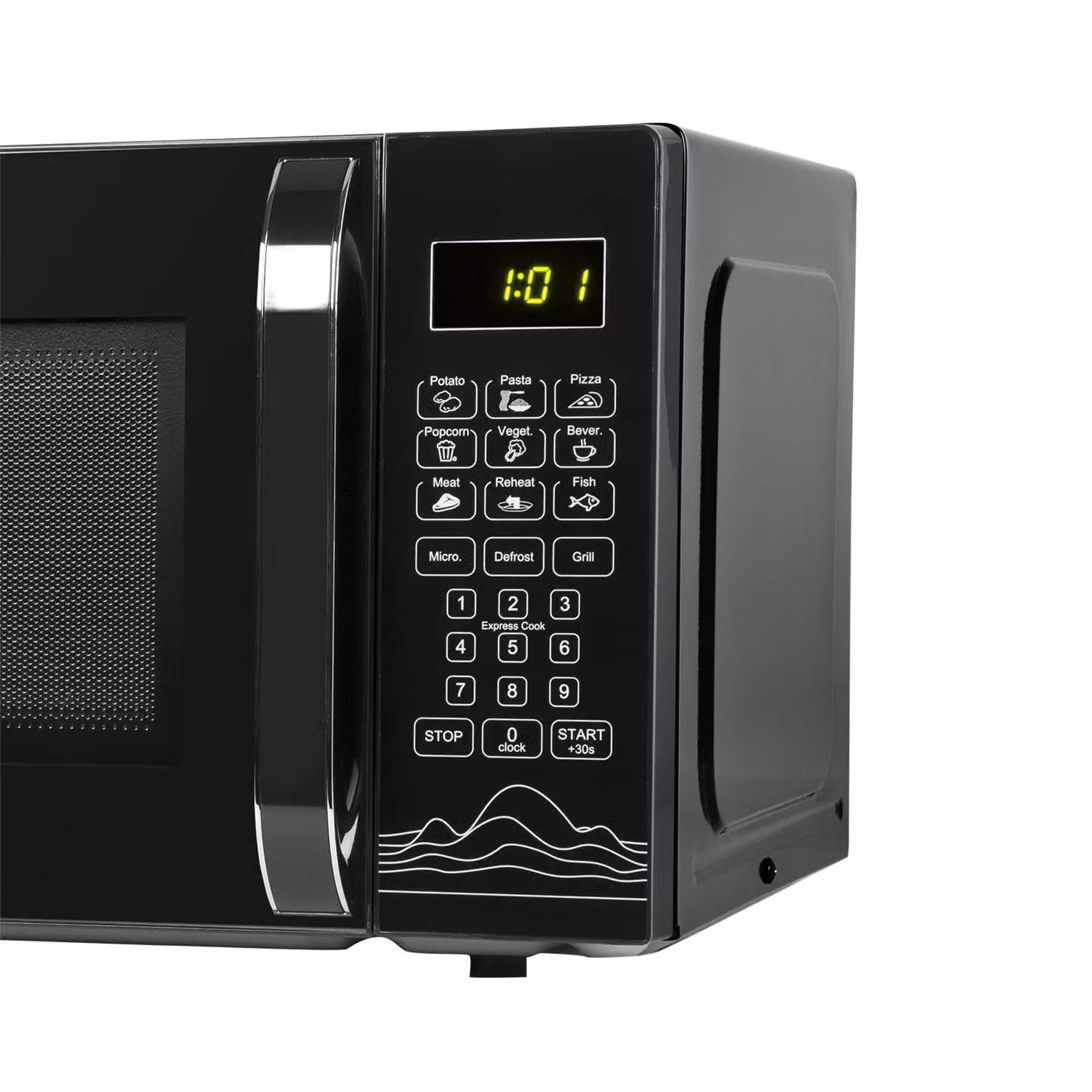 Dictrolux Forno Microonde Digitale con Grill da 28 litri, Cosmo Black, 1200 Watt – 3