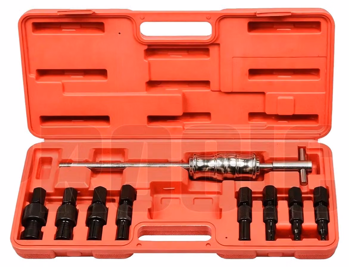 Set di estrattori per laghi, composto da 9 pezzi, con struttura in metallo, custodia compatta, morsetti per laghi da 8 a 32 mm, peso: 3,5 kg