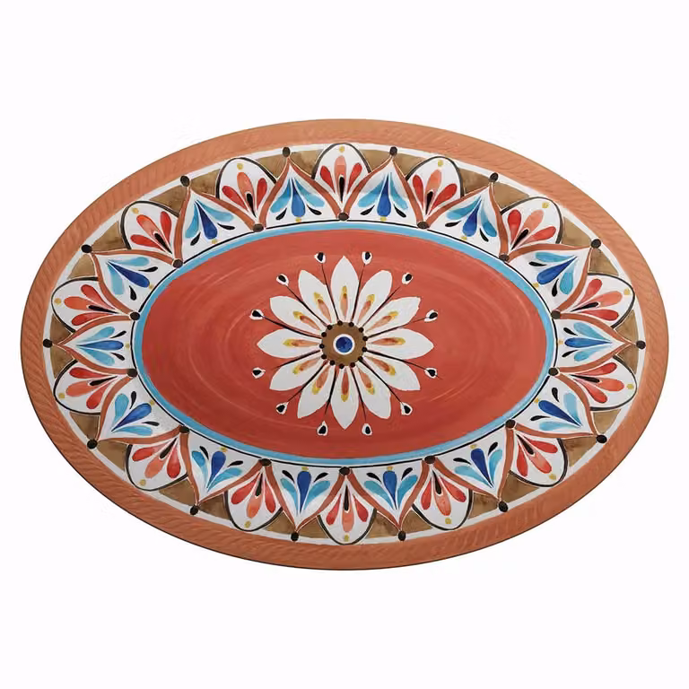 Vassoio ovale in melamina, Linea Madrid, dim. 51x36cm