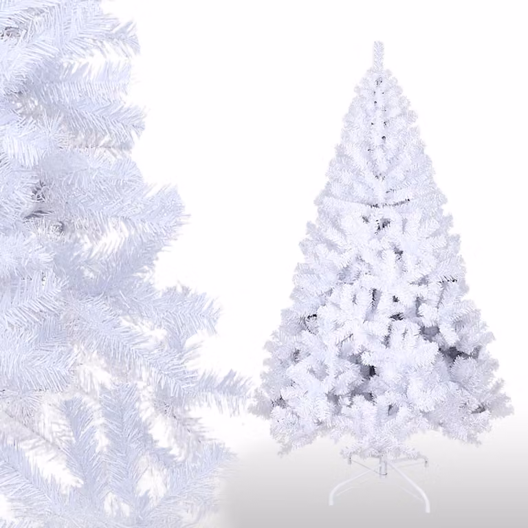 Clanmacy Albero di Natale Albero di Natale selezione floccatura bianca 210cm