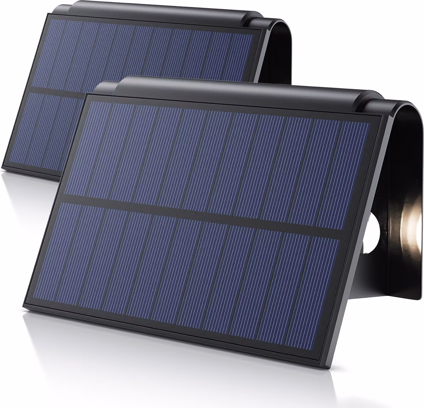 Lampada solare a LED BEARWARE, lampada solare da esterno, lampada solare da esterno, applique solare, set da 2 pezzi, 2 modalità, 2 livelli di luminosità, 3000K bianco caldo, IP54, batteria da 1800 mAh
