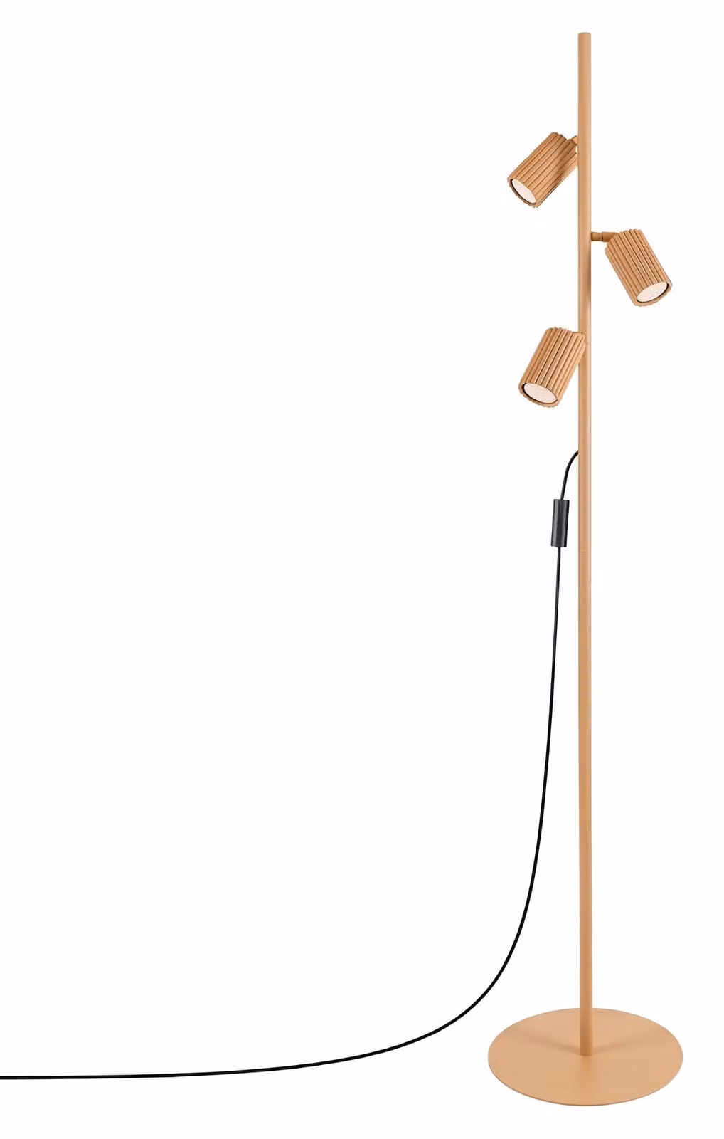 Lampada da terra KARBON 3 dorata 3xGU10 10W in alluminio 155x30x30 cm Sollux Lighting