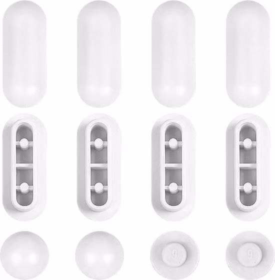 Cuscinetti ammortizzatori per sedili WC, 12 pezzi, ricambi per coperchi WC, cuscinetti bianchi in gomma Supporti per coperchi WC, 12 pezzi, ricambi per coperchi WC, cuscinetti bianchi in gomma, supporti per coperchi WC, ideali per casa, ufficio e hotel