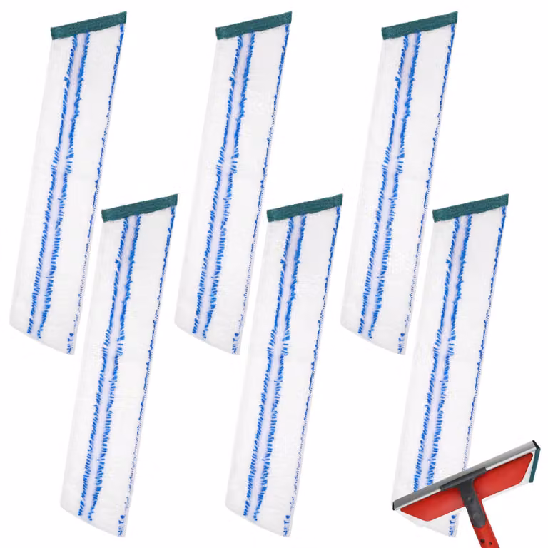 6 panni in microfibra di ricambio per tergivetri, 2-in-1, dimensioni 28x6,2 cm
