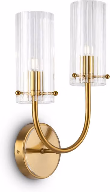 Maytoni Applique Contemporanea Arco in Metallo Ottone e Vetro Trasparente con Lampadina G9