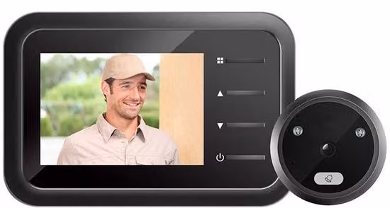 Videocitofono digitale wireless con touchscreen da 2,4 pollici, rilevamento elettronico del movimento, obiettivo grandangolare HD a 90 gradi, funzione di visione notturna