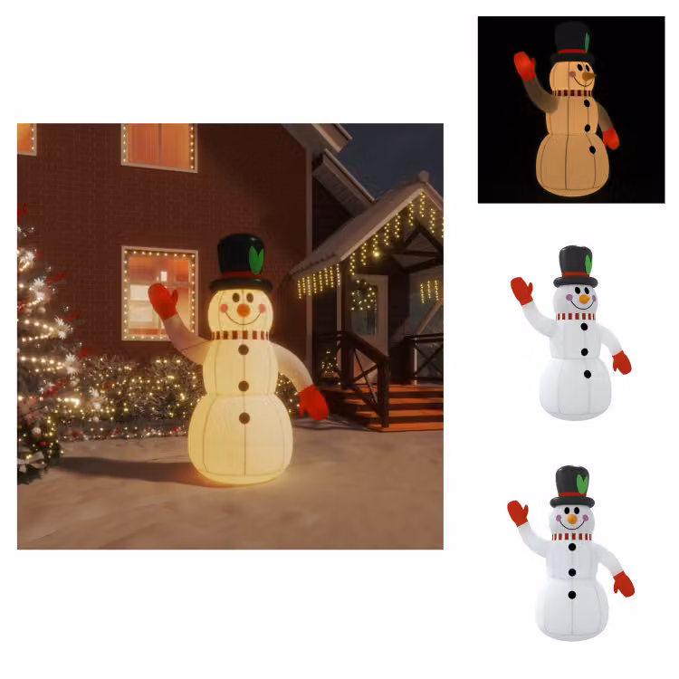 vidaXL Pupazzo di neve gonfiabile con LED 120 cm - Luci di Natale
