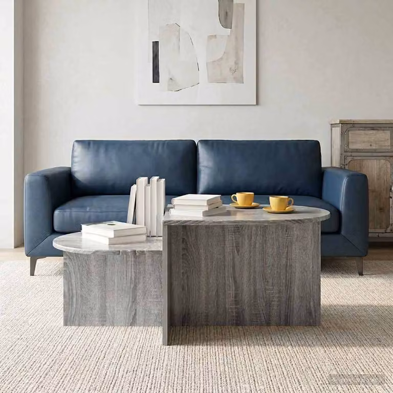 vidaXL Tavolino da salotto moderno rettangolare in MDF laminato Grigio L: 100 cm, P: 50 cm, H: 40 cm