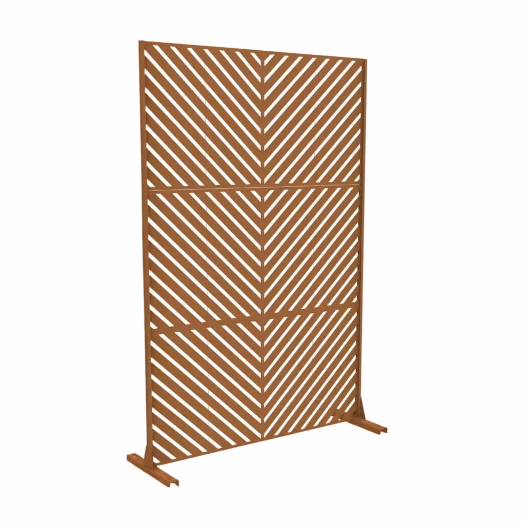 Pannello Divisorio Kekan CASA.PRO Marrone con Struttura in Acciaio Zincato L: 120 cm, P: 40 cm, H: 180 cm – 2
