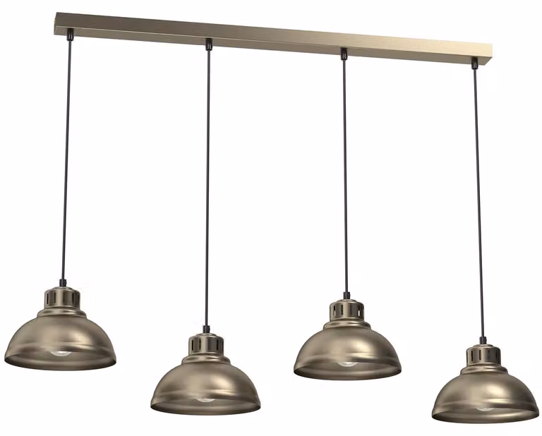 Lampada a sospensione Sven in titanio oro-nero 4xE27x15W metallo, dimensioni: 110x105x21 cm, IP20, Luminex