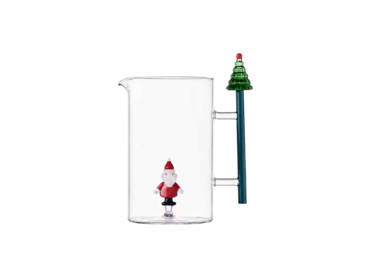 Christmas Tales Caraffa Con Manico ad Albero di Natale e Babbo Natale