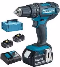 Trapano Avvitatore Percussione Makita LXT 18V con 3 Batterie da 3Ah (DHP482RF3J)