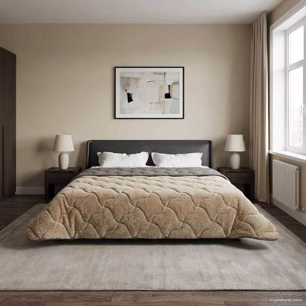 Piumino estivo reversibile in microfibra vidaXL, Grigio chiaro, L 240 cm x P 260 cm