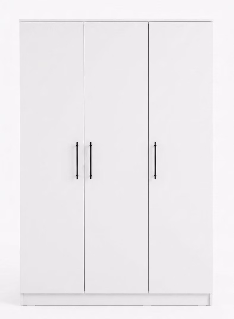 Armadio bianco a 3 ante, in legno, design moderno, per la camera da letto