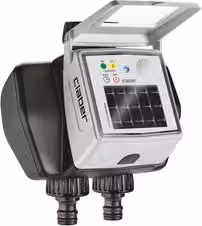 Programmatore per rubinetto Dual Bluetooth Claber Myaquasolar con alimentazione solare e gestione tramite app, Bianco – 1