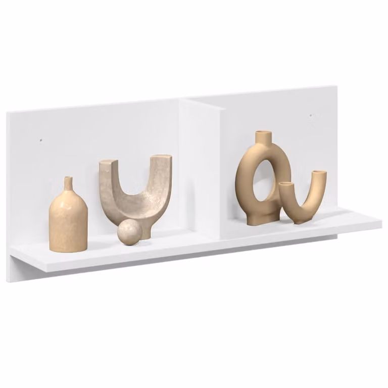Mobile a parete vidaXL in legno multistrato bianco L 70 cm x P 16,5 cm x H 30 cm