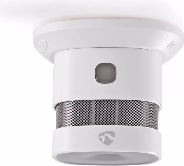 Rivelatore di fumo Nedis SmartLife - Zigbee 3.0 - Funzionamento a batteria - Durata del sensore: 10 anni - EN 14604 - Durata massima della batteria: 60 mesi - 85 dB - Bianco. Durata della batteria: 60 mesi - 85 dB - Bianco - 1 pezzo