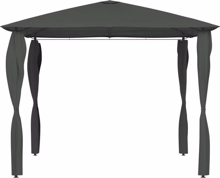 Gazebo con Montanti Rivestiti 3x3x2,6 m Antracite 160 g/m²