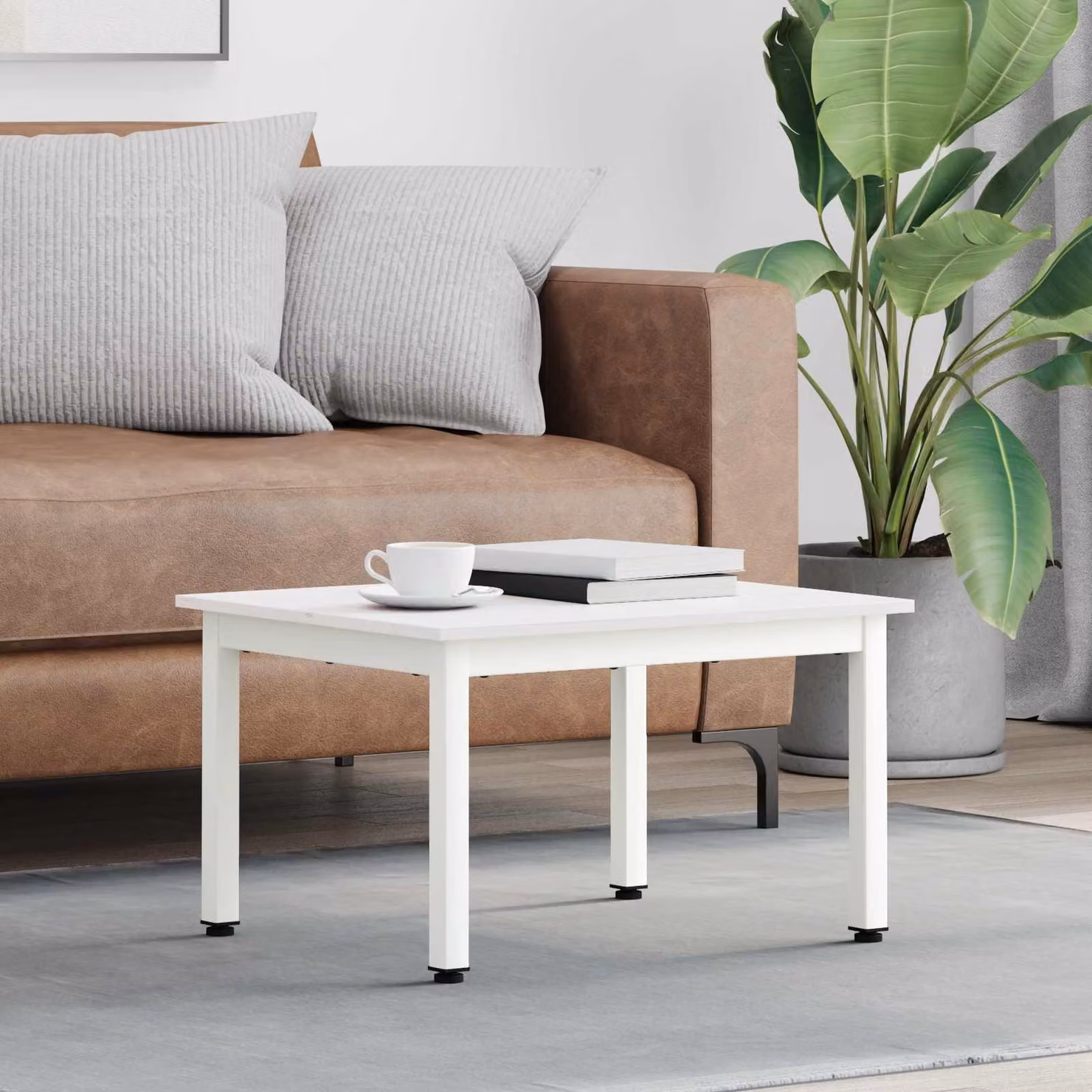 Maison Exclusive - Tavolino bianco 60 x 50 x 36 cm Legno di pino massiccio