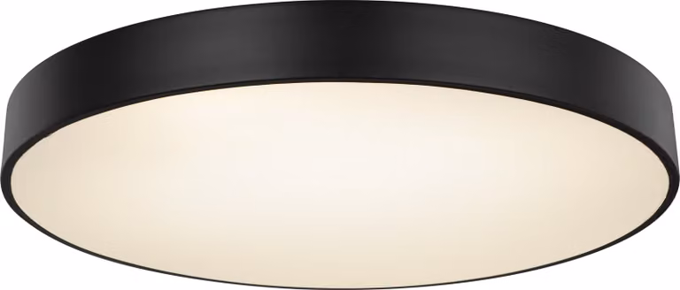 Globo Lighting plafoniera in metallo nero opaco, LED