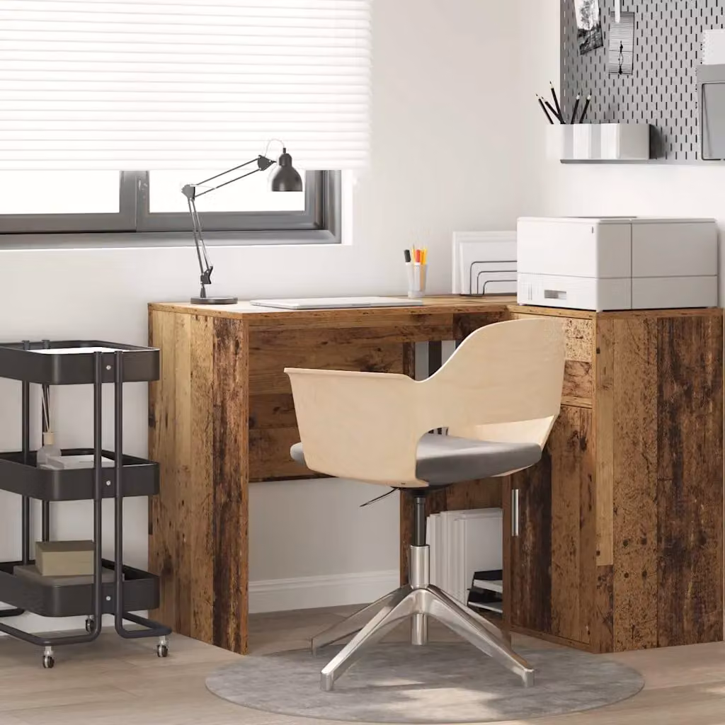 Scrivania moderna vidaXL in legno ingegnerizzato marrone L 102 x P 50 x H 75 cm
