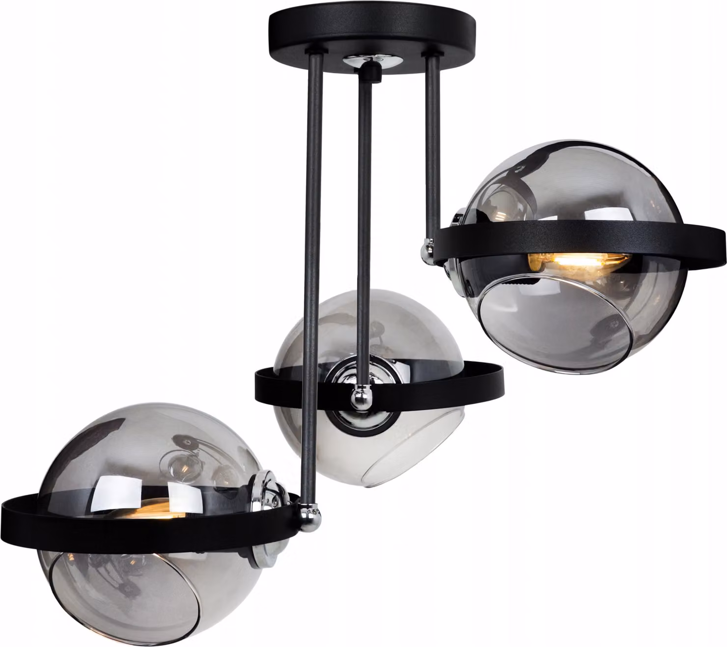 Moderna Lampada A Sospensione In Vetro Graphitring