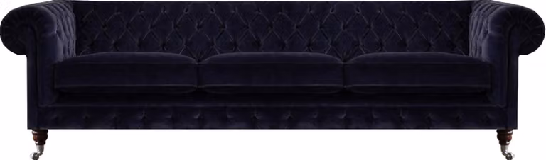 Blau Sofa Dreisitzer Wohnzimmer Polstermöbel Sofas Textil Polster Chesterfield