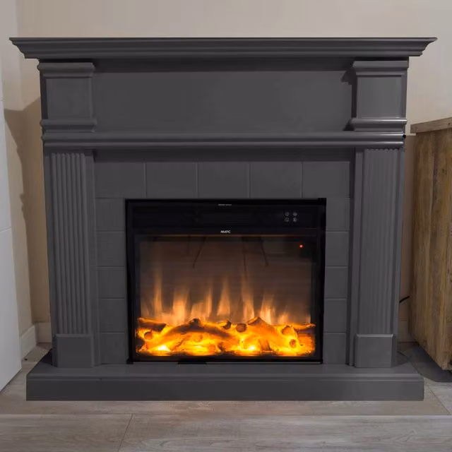 Sined Caminocalderagrigio Grigio Caminetto Elettrico Grigio Sined Caminocalderagrigio Eleganza e Funzionalita Per Ambienti Moderni Materiali Di Alta Qualita e Garanzia Inclusa