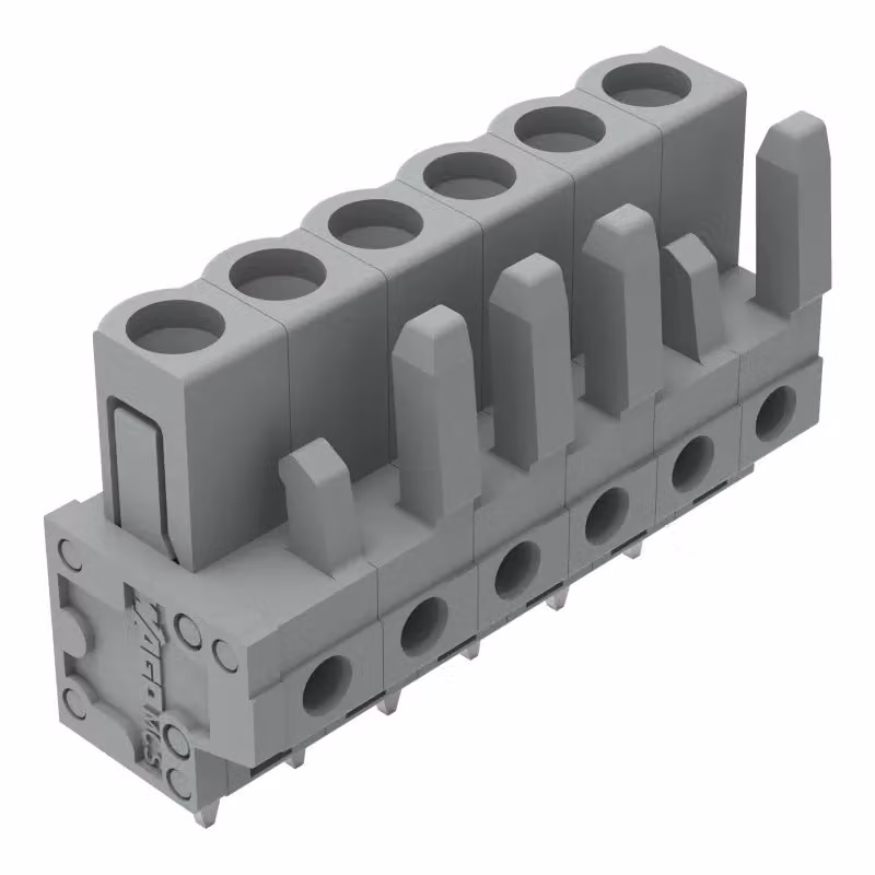 Connettore a molla WAGO THT; diritto; passo 5 mm; grigio 232-136