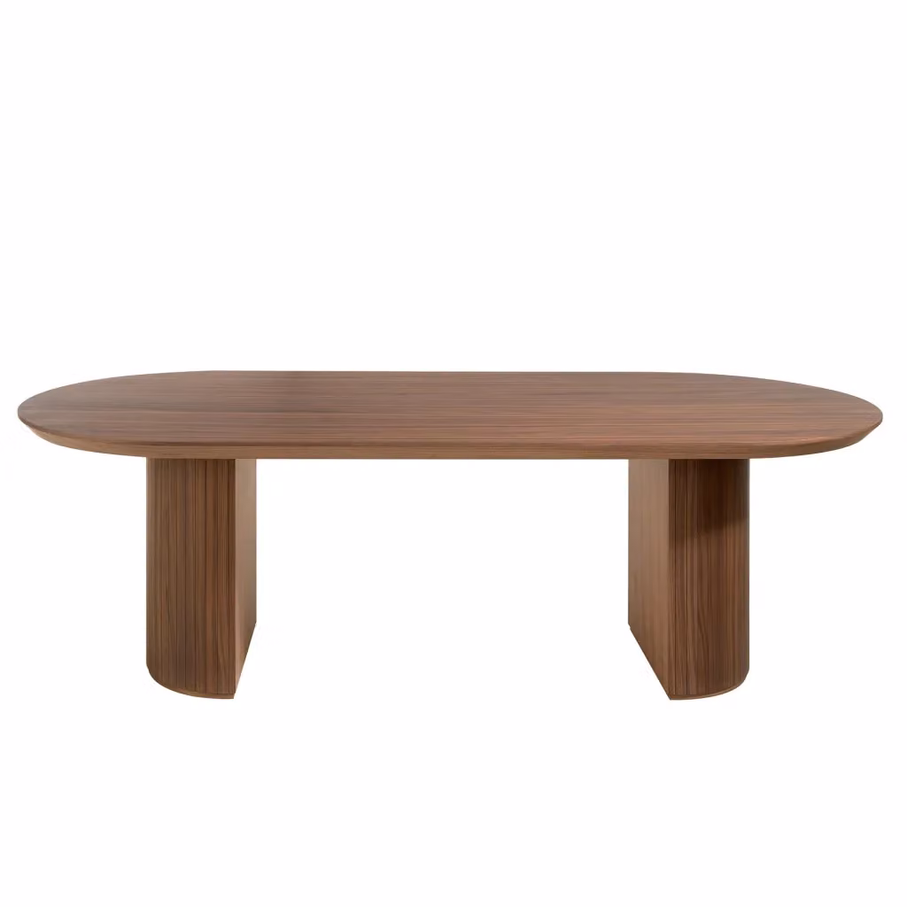Tavolo da pranzo ovale moderno Angel Cerdá in legno color noce L: 240 cm, P: 105 cm, H: 75 cm – 2