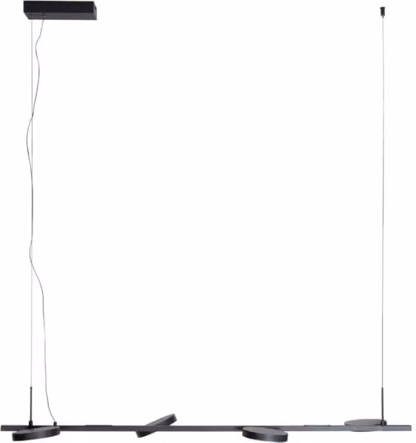 Lampada a sospensione nera 4 anelli LED 32W Maxlight