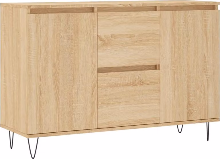 Credenza Rovere Sonoma 101,5x35x70 cm in Legno Multistrato