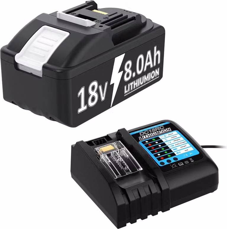Makita-compatibile Akku, 18V Li-Ion Ersatzakku, compatibile con BL1830/BL150B/BL1860B, arancione