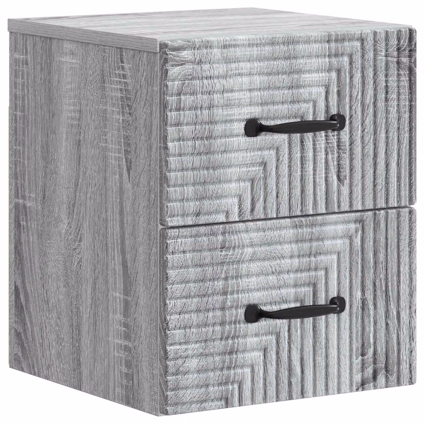Mobiletto da notte a muro Grigio Sonoma 34,5 x 33 x 40 cm