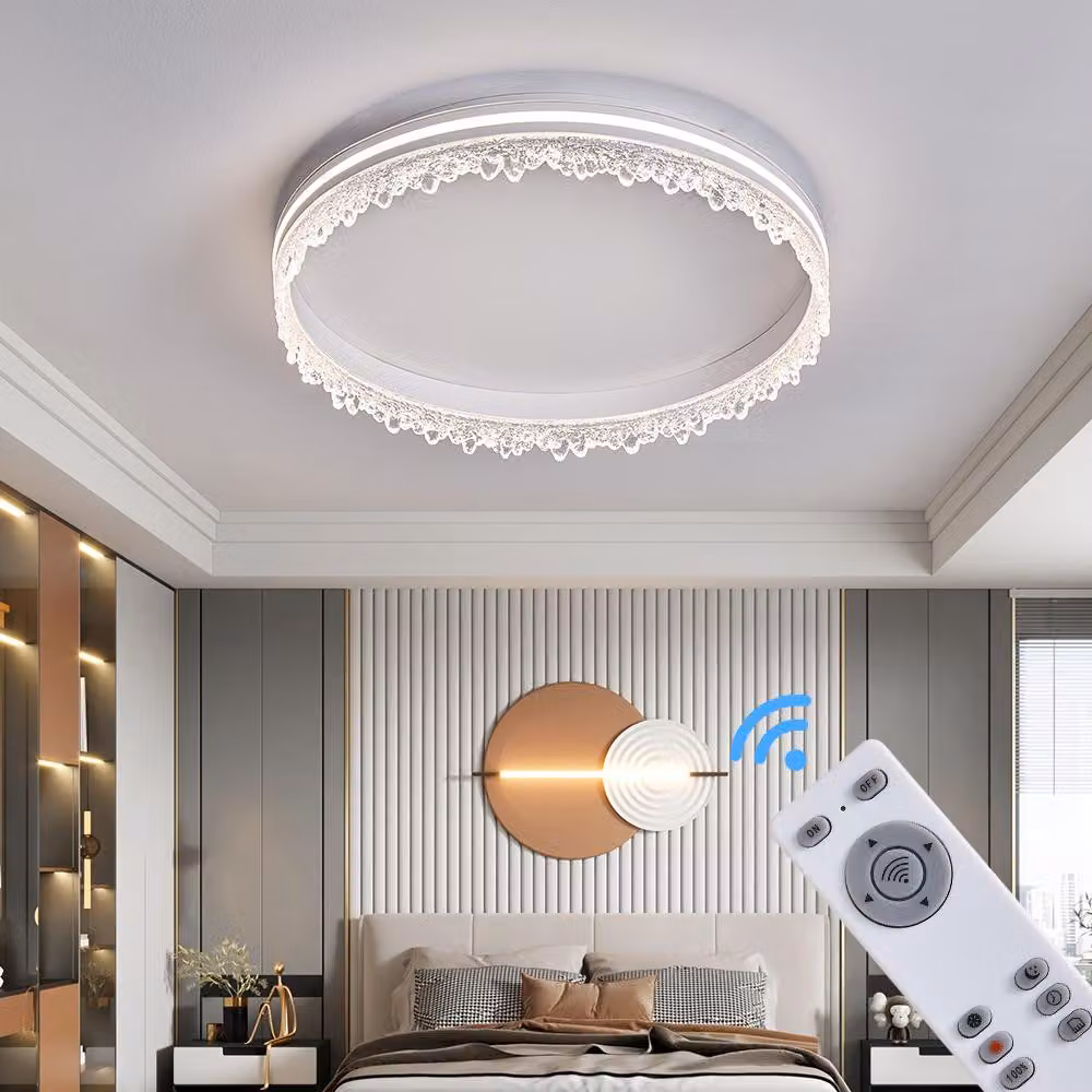 Plafoniera LED telecomando/app mobile colore della luce regolabile, LED integrato, bianco caldo o freddo TY1601-50 bianco