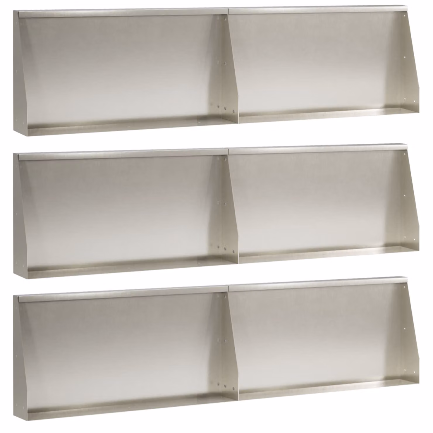Set di 6 pezzi muro di contenimento per aiuole rialzate vidaXL in acciaio inox argento L/P/H: 80 x 12 x 50 cm