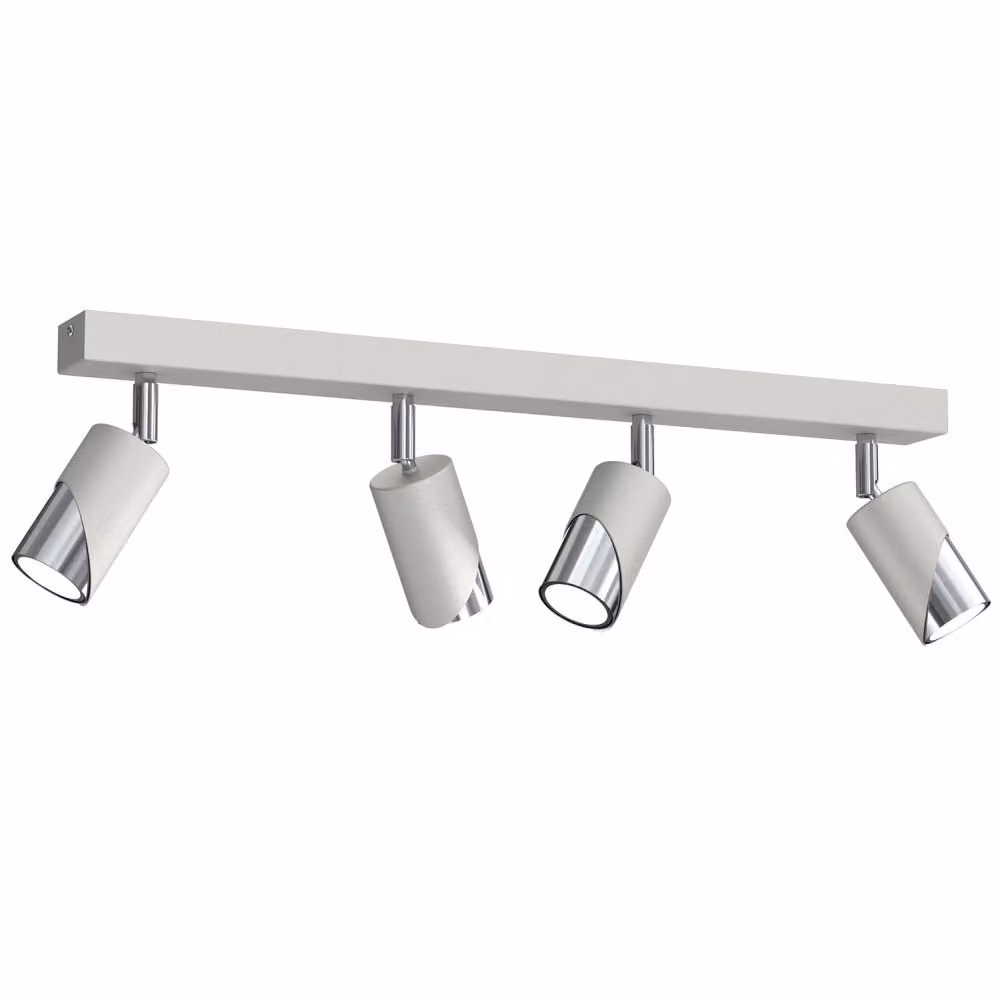 Lampada da soffitto Shift grigio chiaro cromata 4xGU10x15W in metallo, dimensioni: 17x60x5,5 cm, IP20, Luminex